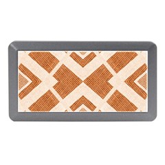 Fabric Textile Tan Beige Geometric Memory Card Reader (mini) by Nexatart