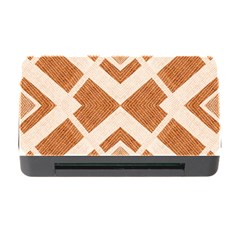 Fabric Textile Tan Beige Geometric Memory Card Reader With Cf by Nexatart