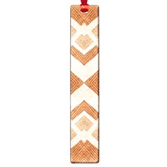 Fabric Textile Tan Beige Geometric Large Book Marks by Nexatart