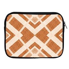 Fabric Textile Tan Beige Geometric Apple Ipad 2/3/4 Zipper Cases by Nexatart