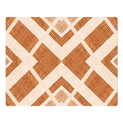 Fabric Textile Tan Beige Geometric Double Sided Flano Blanket (large)  by Nexatart