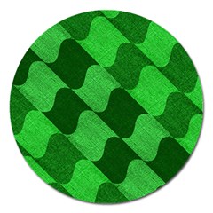 Fabric Textile Texture Surface Magnet 5  (round)