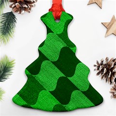 Fabric Textile Texture Surface Christmas Tree Ornament (two Sides)