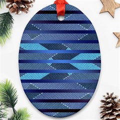 Fabric Texture Alternate Direction Ornament (oval) by Nexatart