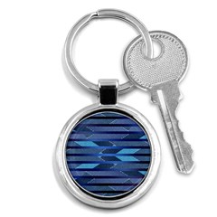 Fabric Texture Alternate Direction Key Chains (round) 