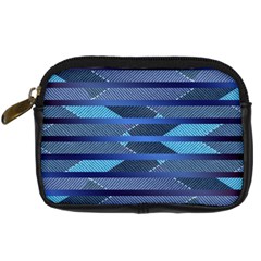 Fabric Texture Alternate Direction Digital Camera Cases by Nexatart