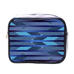 Fabric Texture Alternate Direction Mini Toiletries Bags by Nexatart