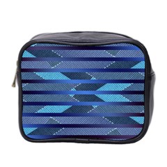 Fabric Texture Alternate Direction Mini Toiletries Bag 2-side by Nexatart