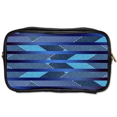 Fabric Texture Alternate Direction Toiletries Bags 2-side by Nexatart