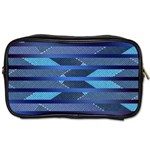 Fabric Texture Alternate Direction Toiletries Bags 2-Side Front