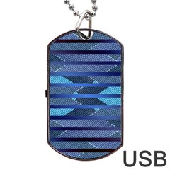 Fabric Texture Alternate Direction Dog Tag Usb Flash (two Sides) by Nexatart