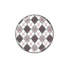 Fabric Texture Argyle Design Grey Hat Clip Ball Marker by Nexatart