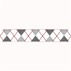 Fabric Texture Argyle Design Grey Small Bar Mats