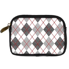 Fabric Texture Argyle Design Grey Digital Camera Cases by Nexatart