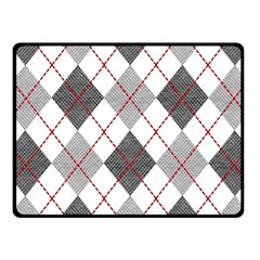 Fabric Texture Argyle Design Grey Fleece Blanket (small)