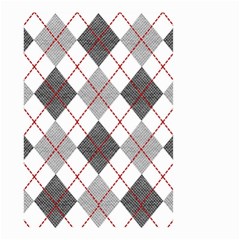 Fabric Texture Argyle Design Grey Small Garden Flag (two Sides) by Nexatart