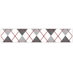 Fabric Texture Argyle Design Grey Flano Scarf (large)