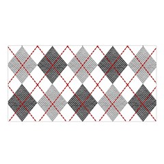 Fabric Texture Argyle Design Grey Satin Shawl by Nexatart