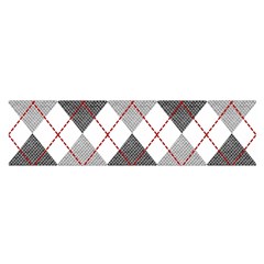 Fabric Texture Argyle Design Grey Satin Scarf (oblong) by Nexatart