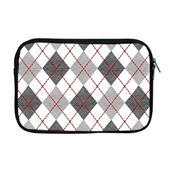 Fabric Texture Argyle Design Grey Apple Macbook Pro 17  Zipper Case