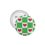 Fabric Texture Hearts Checkerboard 1.75  Buttons Front