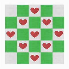 Fabric Texture Hearts Checkerboard Medium Glasses Cloth by Nexatart