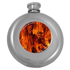 Fire Easter Easter Fire Flame Round Hip Flask (5 Oz)