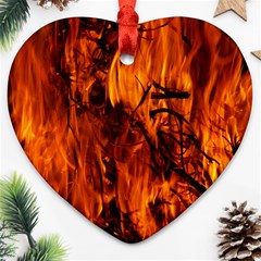 Fire Easter Easter Fire Flame Heart Ornament (two Sides) by Nexatart