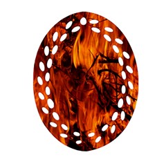 Fire Easter Easter Fire Flame Ornament (oval Filigree)