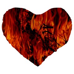 Fire Easter Easter Fire Flame Large 19  Premium Heart Shape Cushions by Nexatart