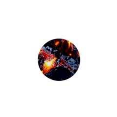 Fire Embers Flame Heat Flames Hot 1  Mini Buttons by Nexatart