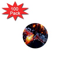 Fire Embers Flame Heat Flames Hot 1  Mini Magnets (100 Pack)  by Nexatart