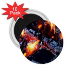 Fire Embers Flame Heat Flames Hot 2.25  Magnets (10 pack)  Front