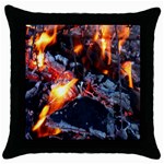 Fire Embers Flame Heat Flames Hot Throw Pillow Case (Black) Front