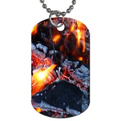 Fire Embers Flame Heat Flames Hot Dog Tag (two Sides) by Nexatart