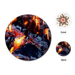 Fire Embers Flame Heat Flames Hot Playing Cards (round)  by Nexatart