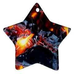 Fire Embers Flame Heat Flames Hot Star Ornament (two Sides) by Nexatart