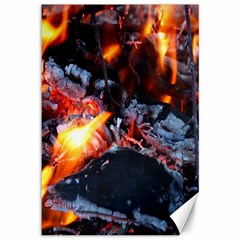 Fire Embers Flame Heat Flames Hot Canvas 12  X 18   by Nexatart