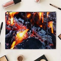 Fire Embers Flame Heat Flames Hot Cosmetic Bag (xl) by Nexatart