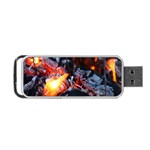 Fire Embers Flame Heat Flames Hot Portable USB Flash (Two Sides) Front