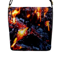 Fire Embers Flame Heat Flames Hot Flap Messenger Bag (l)  by Nexatart