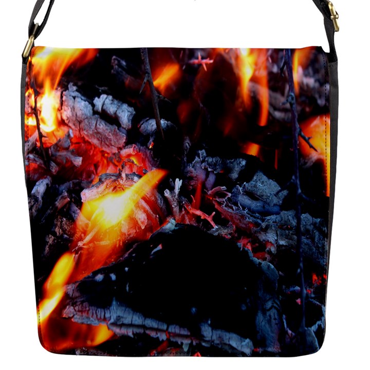 Fire Embers Flame Heat Flames Hot Flap Messenger Bag (S)