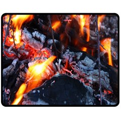 Fire Embers Flame Heat Flames Hot Double Sided Fleece Blanket (medium) 