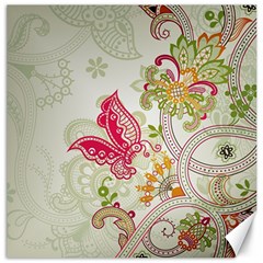 Floral Pattern Background Canvas 12  X 12   by Nexatart