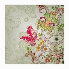 Floral Pattern Background Medium Glasses Cloth (2-side) by Nexatart