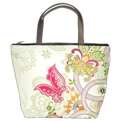 Floral Pattern Background Bucket Bags by Nexatart