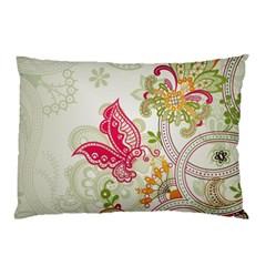 Floral Pattern Background Pillow Case (two Sides) by Nexatart