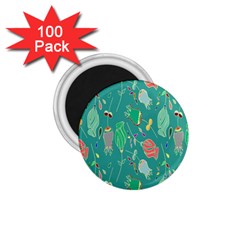 Floral Elegant Background 1.75  Magnets (100 pack) 