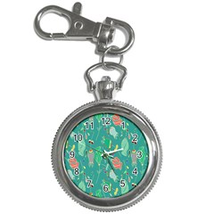 Floral Elegant Background Key Chain Watches by Nexatart