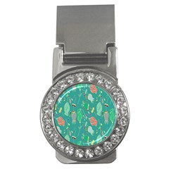 Floral Elegant Background Money Clips (CZ) 